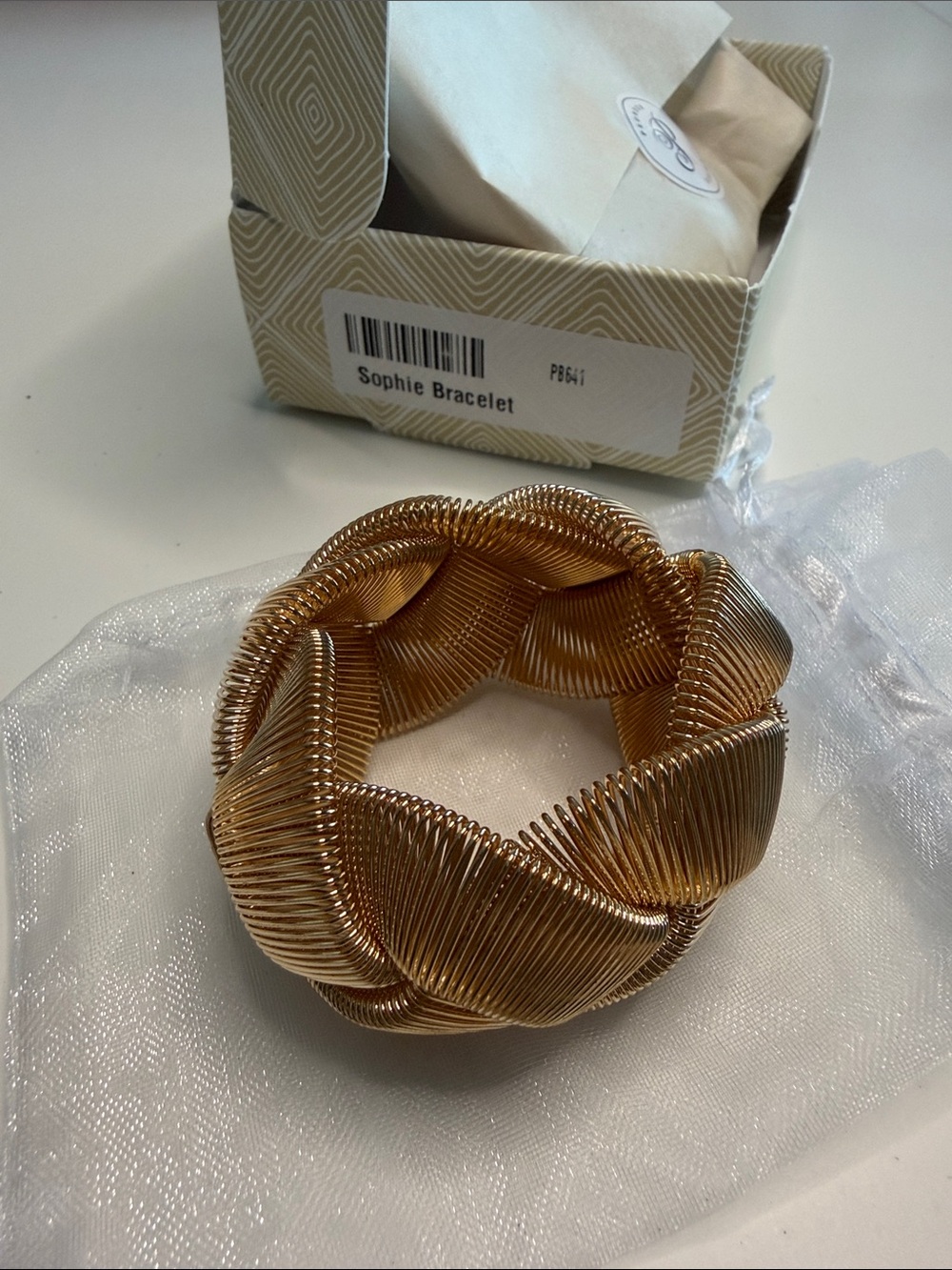 Sophie Gold Twisted Wire Bracelet NEW IN BOX NWT